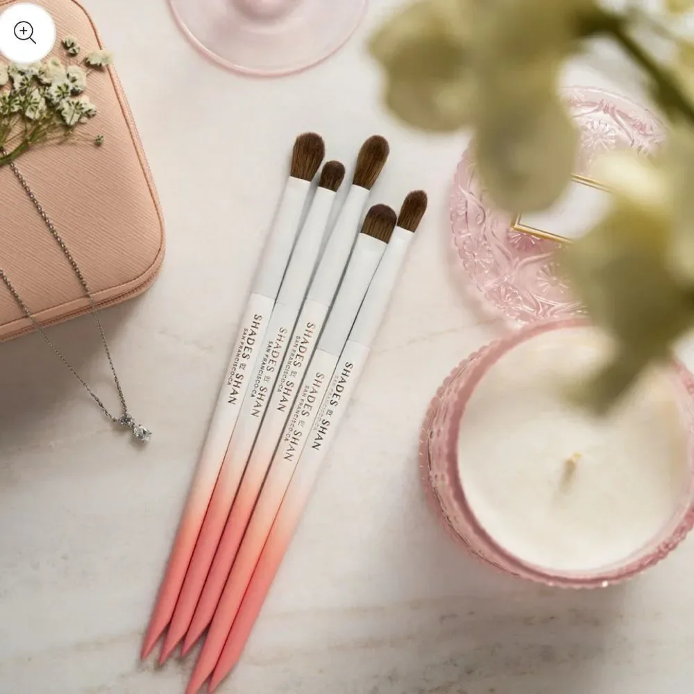 NWT Shades By Shan Blush Wedding 5 Piece Makeup Brush Set